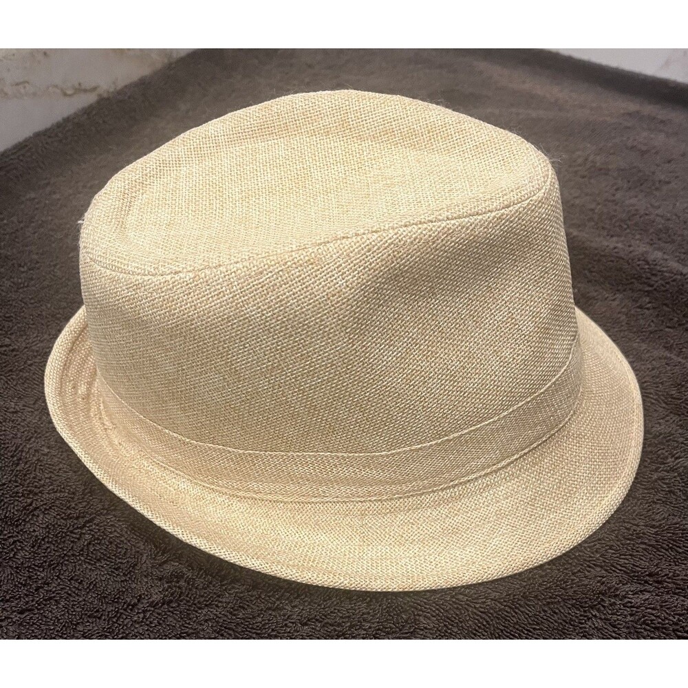 D&Y Women’s Straw Fedora Hat Cream Beige One Size Lightweight Summer Beach